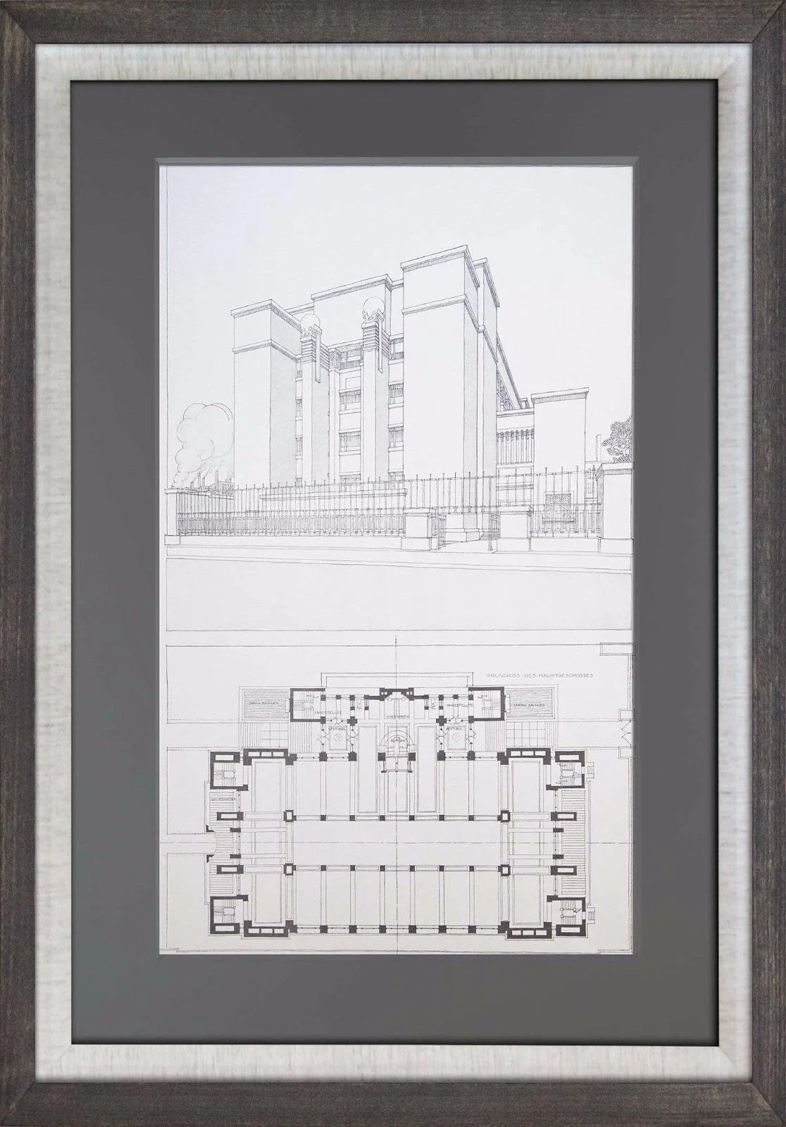 (2) Frank Lloyd Wright Lithographs - Larkin Building Buffalo, NY