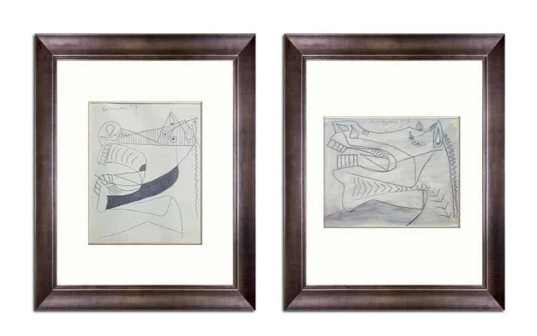 Pablo PICASSO Lithograph (2 pc SET) GUERNICA Horse Limited Edition Lithographs