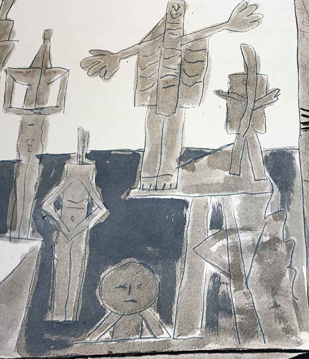 Pablo PICASSO Lithograph DATED LTD -Preparatory Study UNESCO