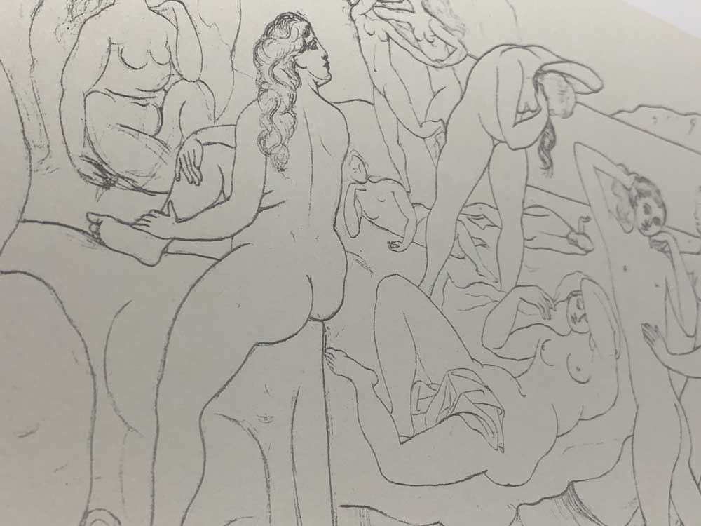 Pablo Picasso Lithograph "Bathers" Limited Edition Rare - *Sign w/Frame included