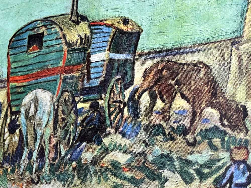 Vincent Van GOGH Lithograph Ltd. Ed. "Gypsy Camp" 1937 w/Archival Frame