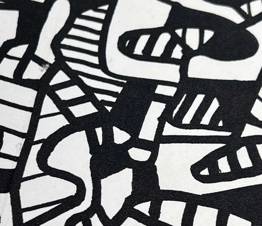 Jean Dubuffet LITHOGRAPH Double Limited EDITION- Vacuum Forms w/Frame