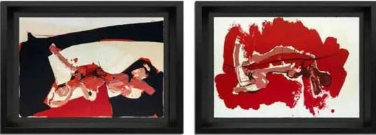 Paul Rebeyrolle Original Double Lithographs Ltd Ed. (2pc Set) w/Frame Included