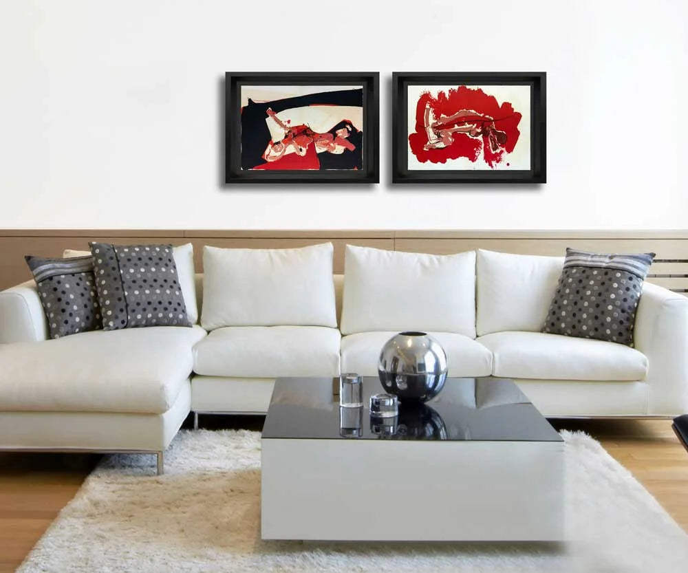 Paul Rebeyrolle Original Double Lithographs Ltd Ed. (2pc Set) w/Frame Included