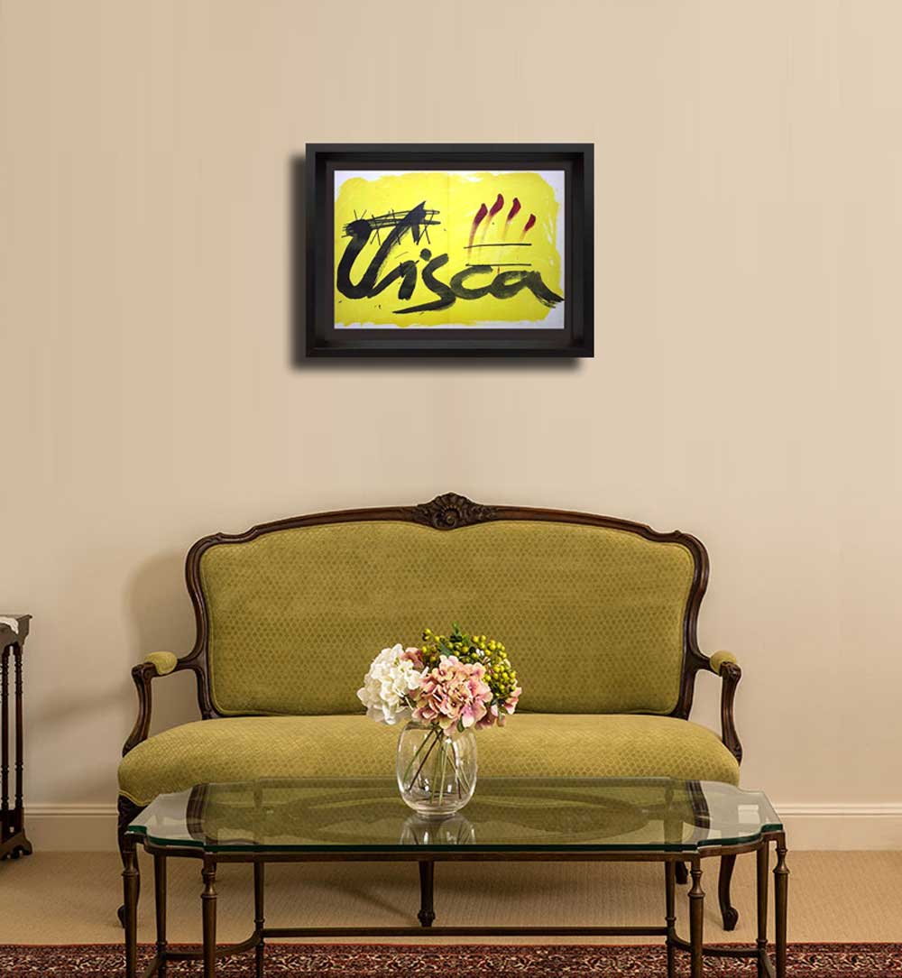 Antoni TAPIES Original LIMITED Ed. n°83 Color Lithograph Woven Paper +FRAMING