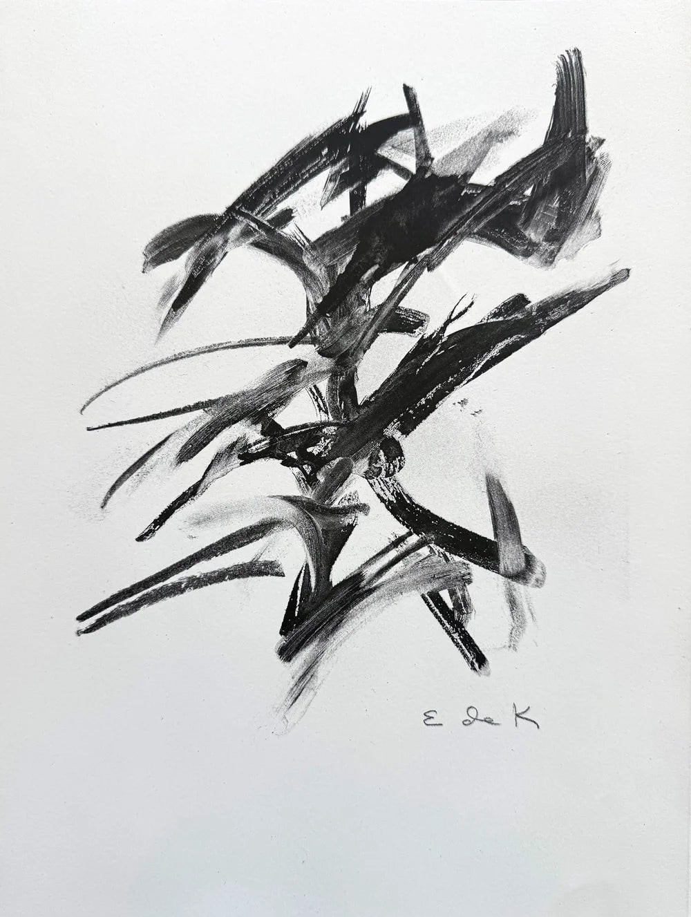 Elaine DE KOONING Lithograph 1967 LIMITED EDITION no. 260 w/Frame