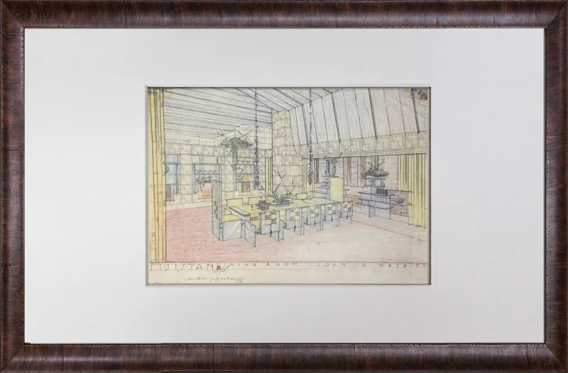 3pc Set Frank Lloyd Wright Charles Ennis House