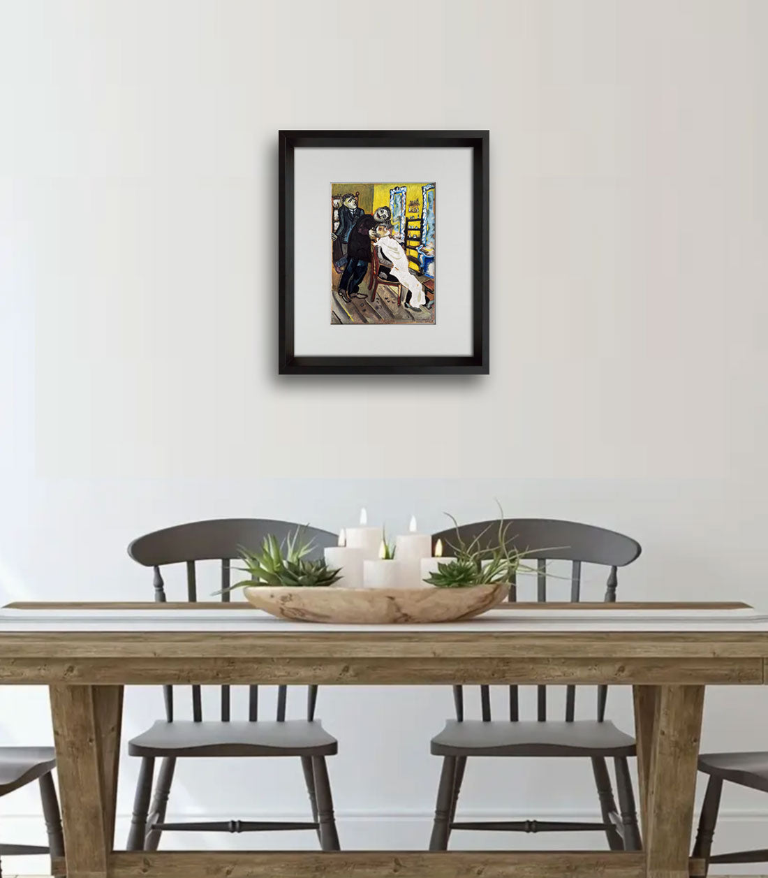 Marc CHAGALL Limited Edition LITHOGRAPH "... Barbershop" RARE w/Frame