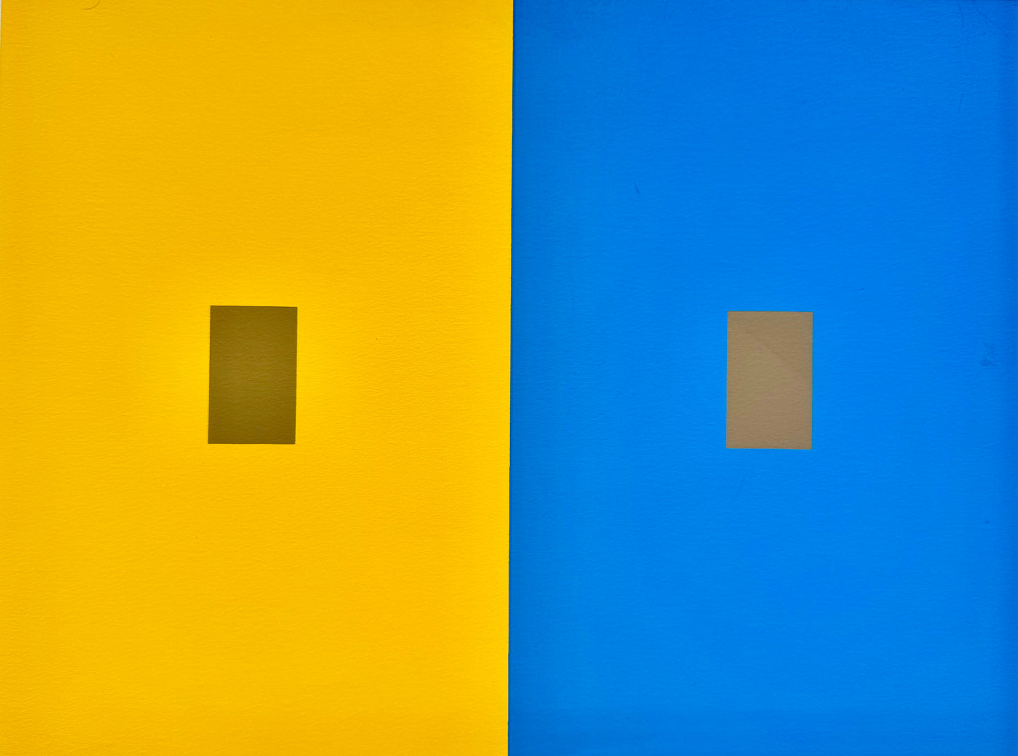 Josef ALBERS Original SILKSCREEN 1963 [XV-1] Yellow/Blue w/Custom Frame