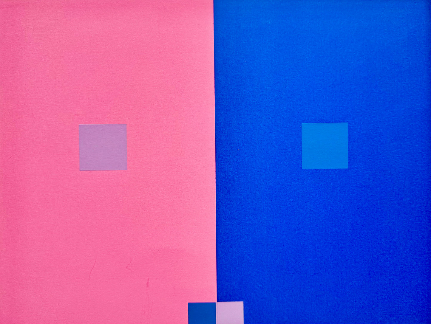 Josef ALBERS Original SILKSCREEN 1963 [VII-1a] Pink/Blue w/Custom Frame