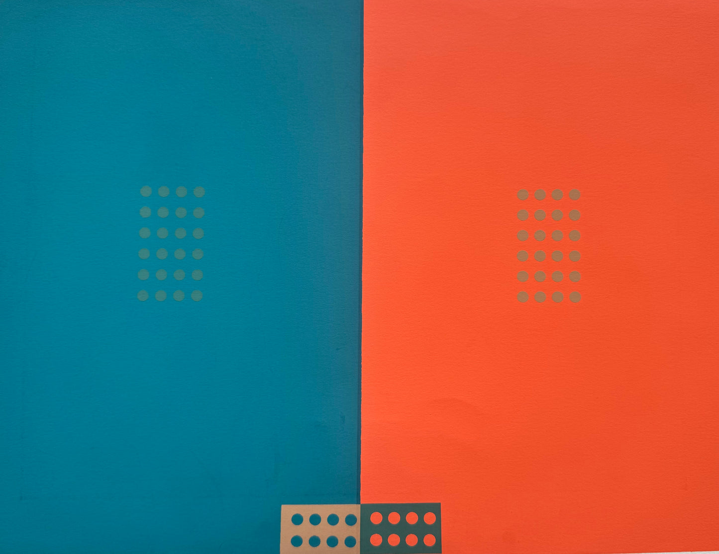 Josef ALBERS Original SILKSCREEN 1963 [VIII-3] Blue/Orange w/Custom Frame