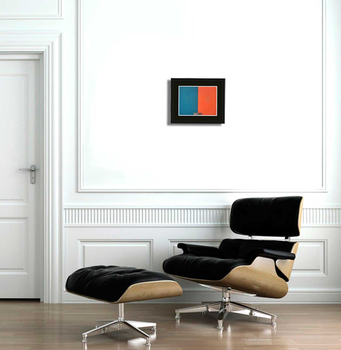 Josef ALBERS Original SILKSCREEN 1963 [VIII-3] Blue/Orange w/Custom Frame