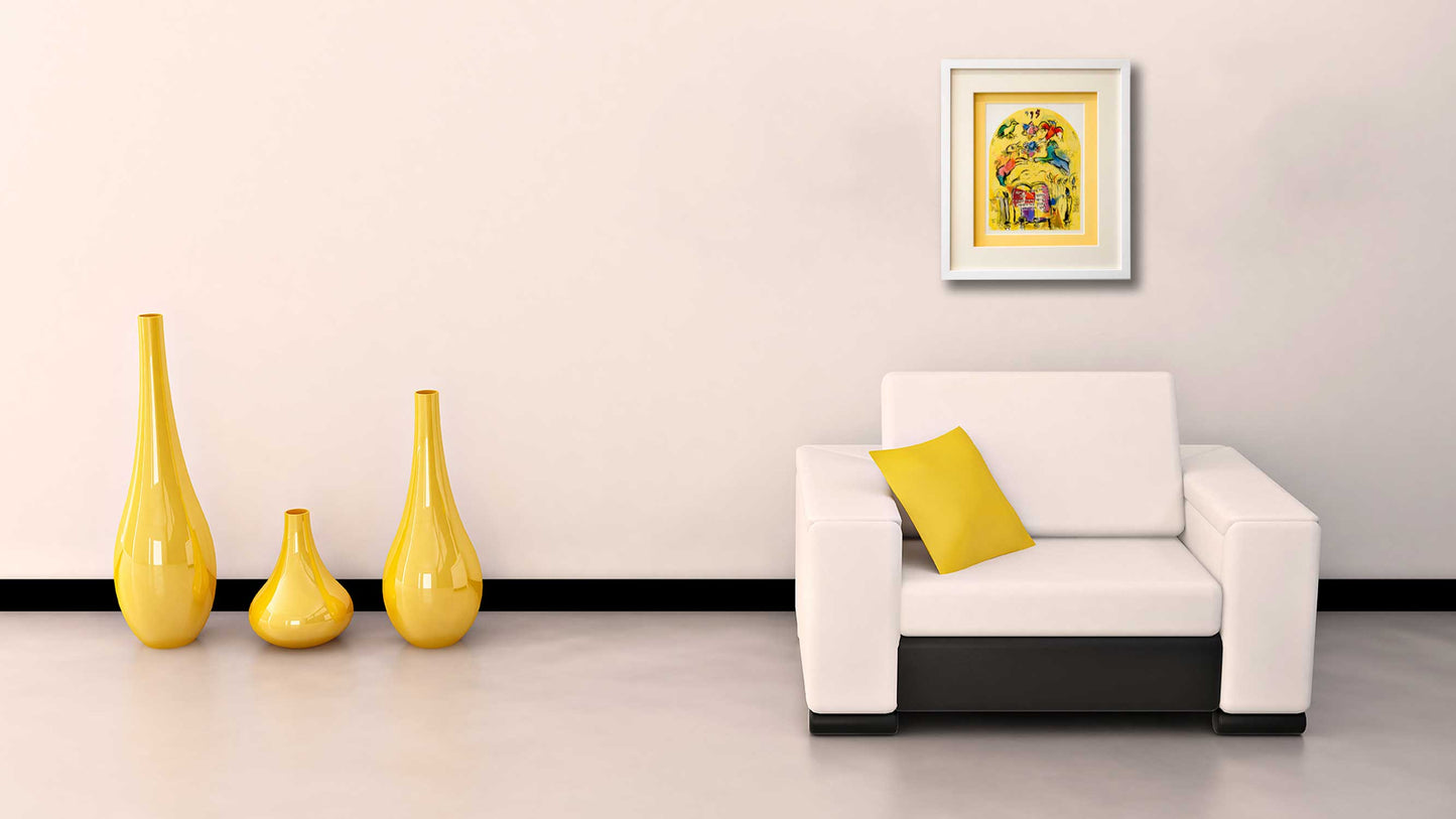 Marc CHAGALL Lithograph LIMITED Ed. "Levi" + Cat .Ref.c49 w/Gallery Frame