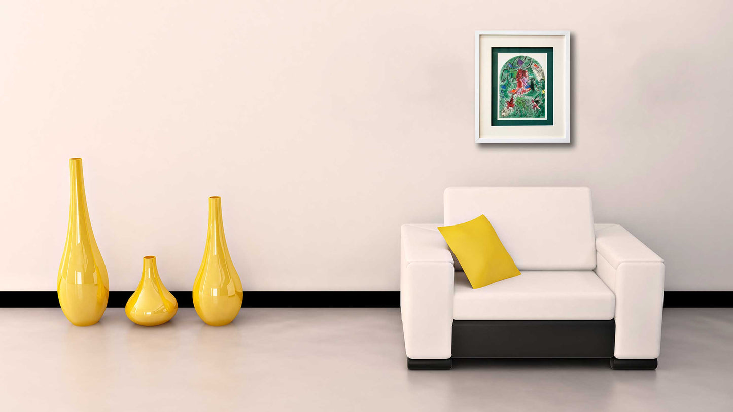 Marc CHAGALL Lithograph LIMITED Edition "Gad" + Cat .Ref.c49 w/Gallery Frame