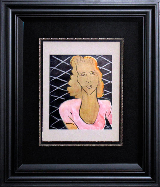 Henri MATISSE Limited Edition SIGNED “La Dame Au Corsage Rose" Lithograph