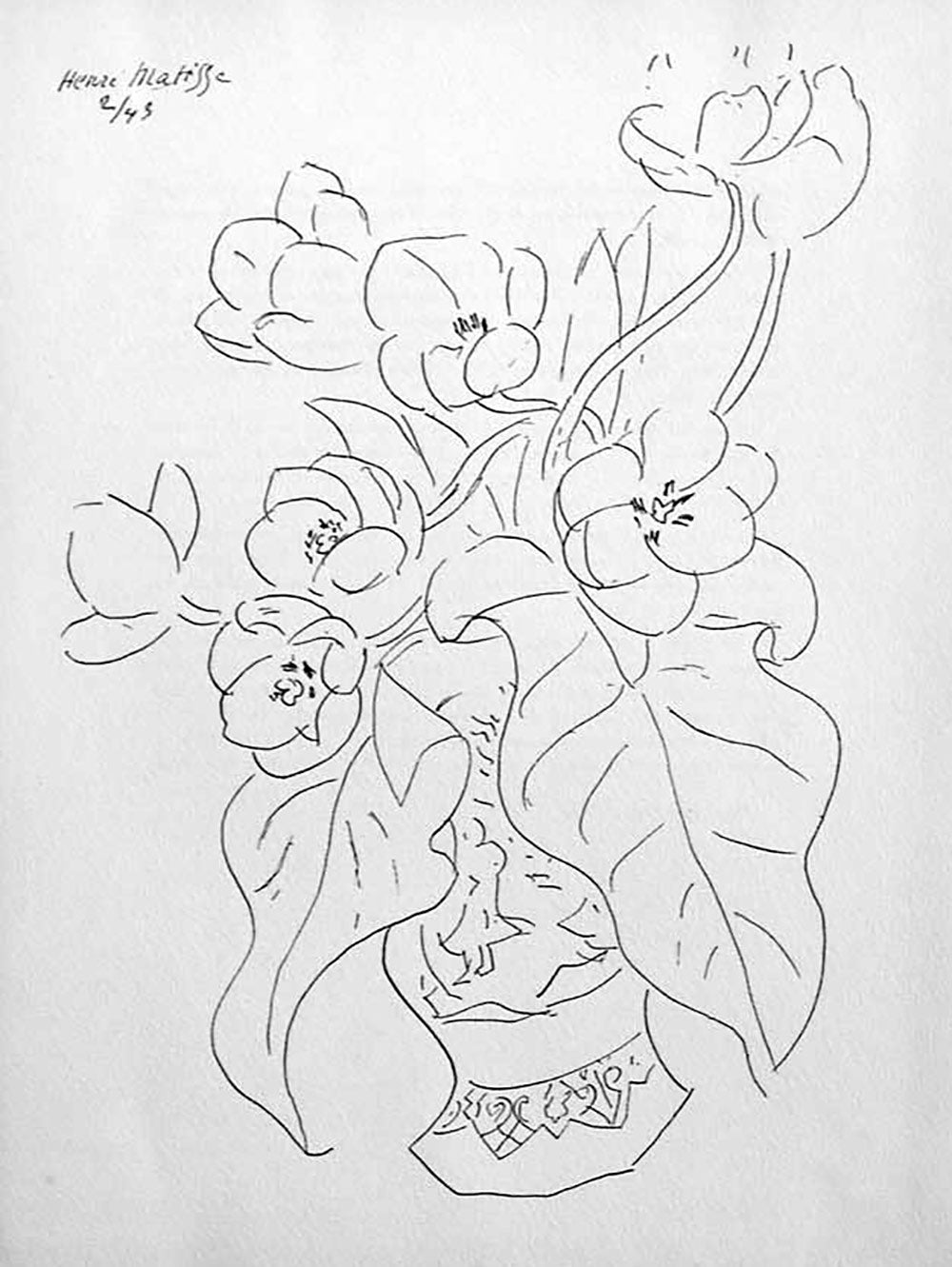 Henri Matisse Limited Edition Lithograph "Tulips"
