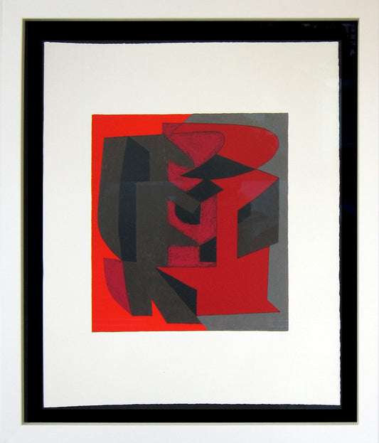 Victor VASARELY Original LITHOGRAPH Limited Ed. on RIVES w/Frame