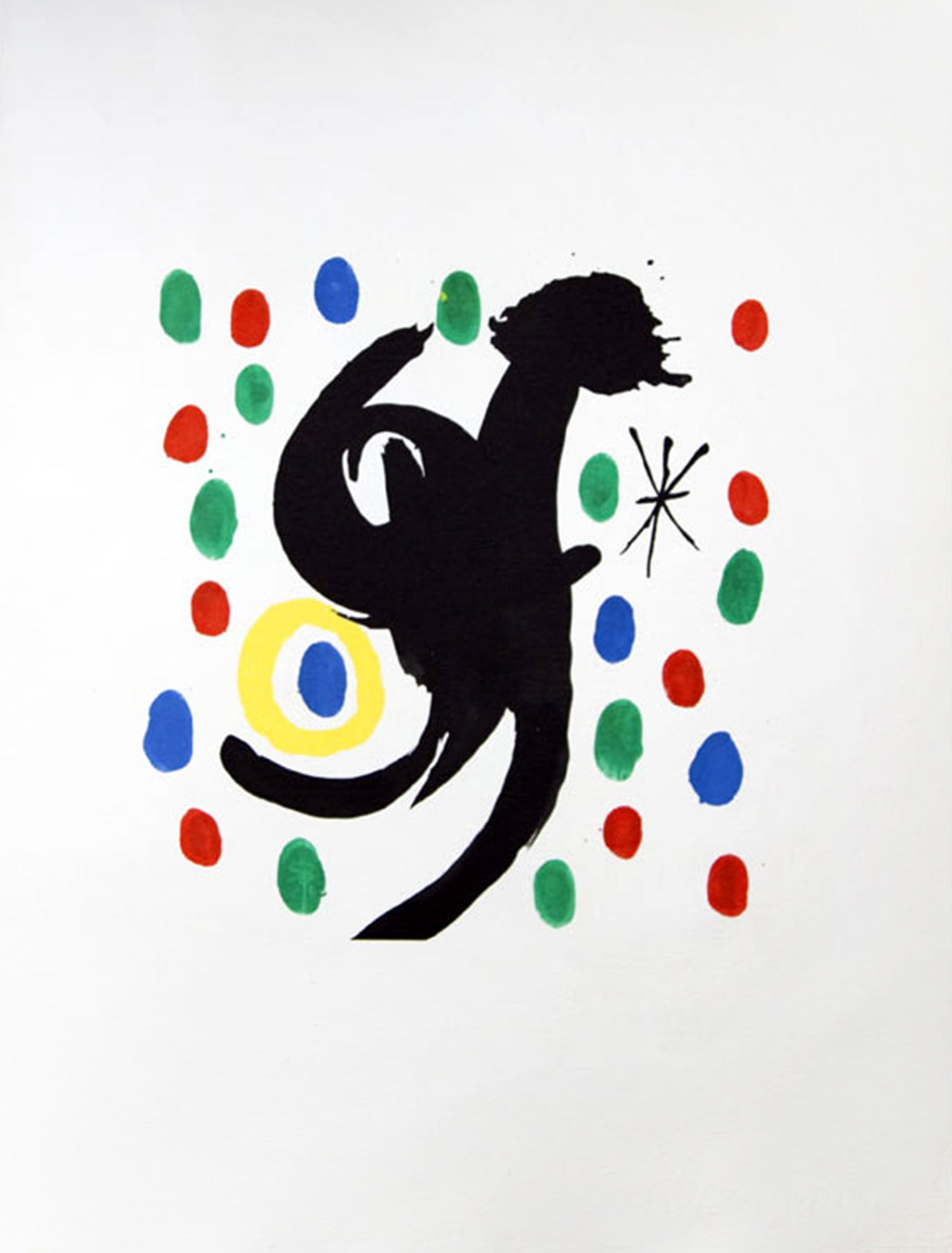 Joan MIRO Original COLOR Lithograph Watermark Guarro LTD w/Frame