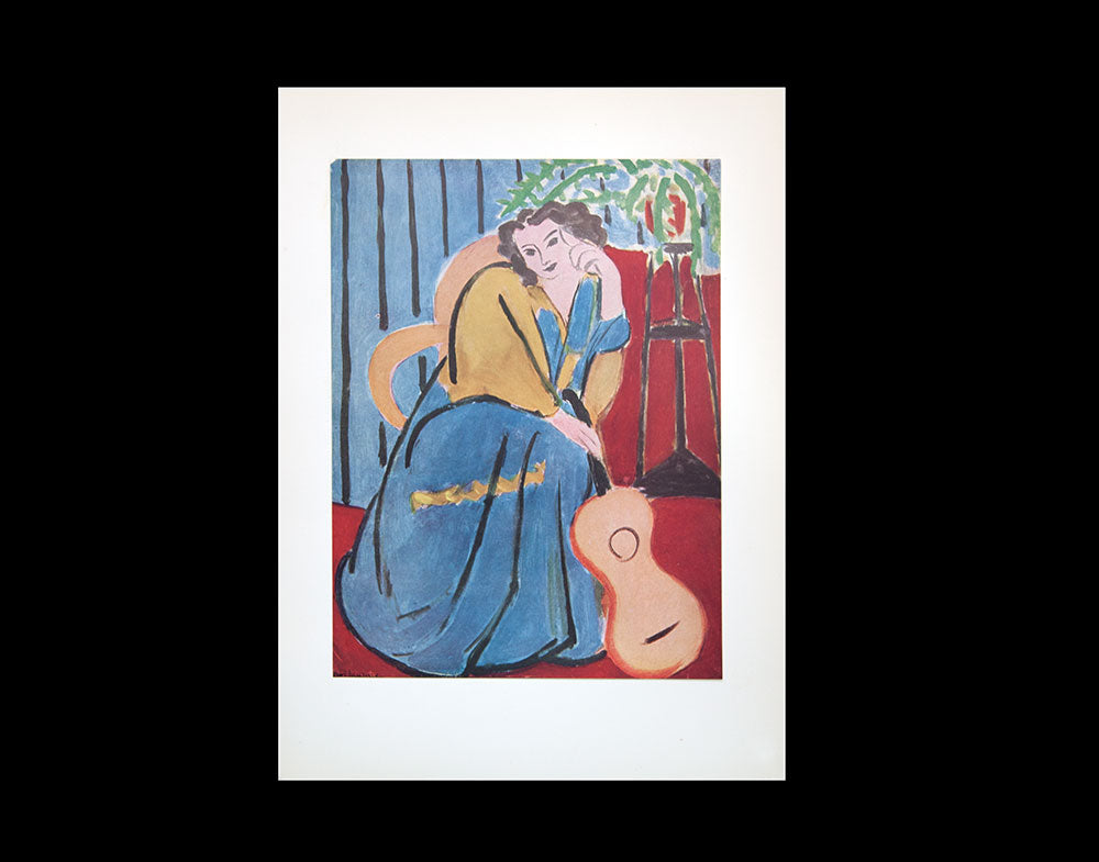 Henri Matisse Lithograph "Femme Assise Et Guitare"