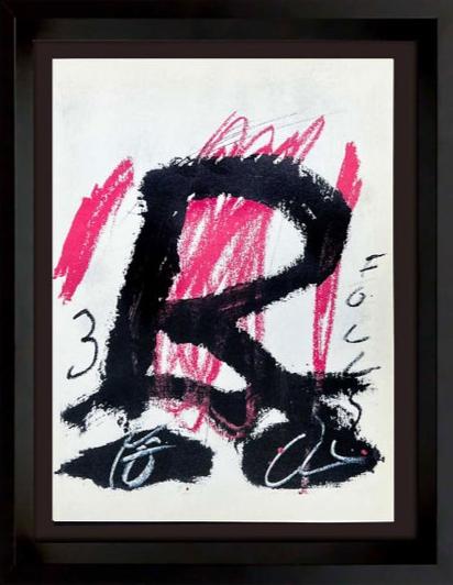 Antoni TAPIES Lithograph ORIGINAL LIMITED Ed. no.83 Color Lithograph