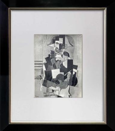 Pablo PICASSO Lithograph "Pierrot" 1922 Limited EDITION Sign w/FRAME Included