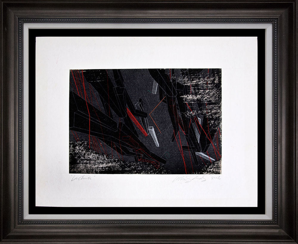 Lebbeus Woods Hand drawn, 2002 Hand Signed La Chute, One-of-a-kind