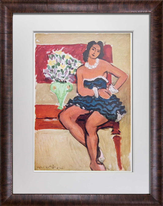 Henri MATISSE Limited Edition SIGNED Lithograph “..La Robe Bleue" w/Frame