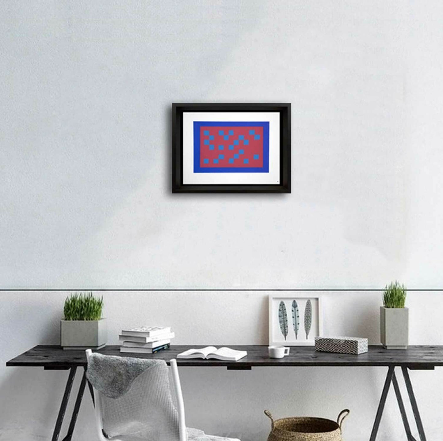 Josef ALBERS Original SILKSCREEN 1963 [XXII-1b] LIMITED Ed. w/Archival Frame