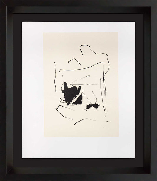 Robert MOTHERWELL Lithograph ORIGINAL Ltd ed. w/ Cat. Ref. b387.14 w/Frame