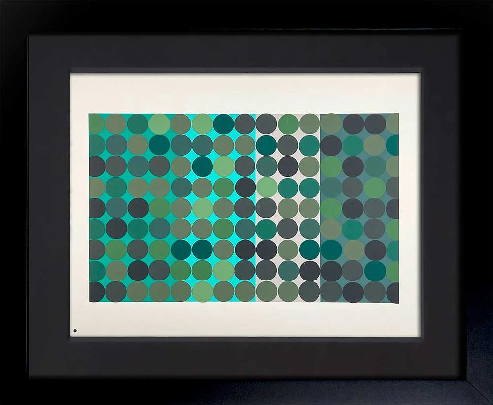Josef Albers Original Silkscreen [XVIII-2b] Limited Ed. w/FRAME Included