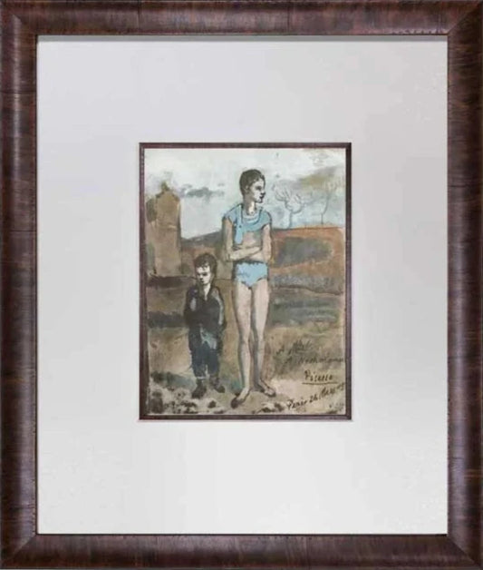 Pablo Picasso Lithograph "Harlequin and Boy"