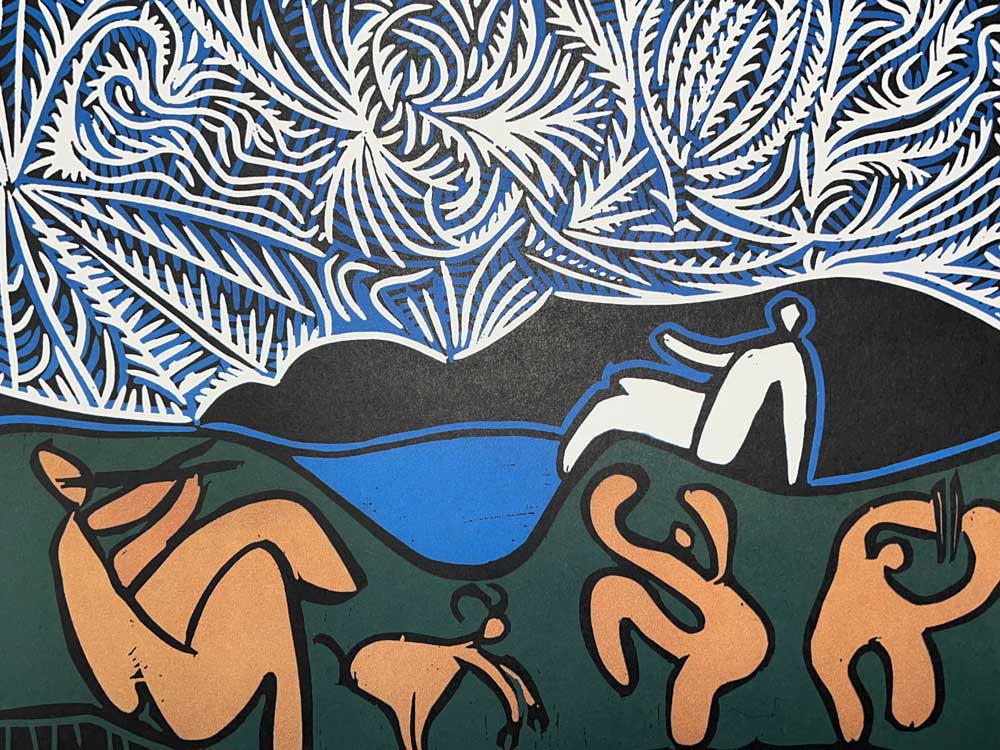 Pablo Picasso Original Linogravure en couleurs, Hand Signed