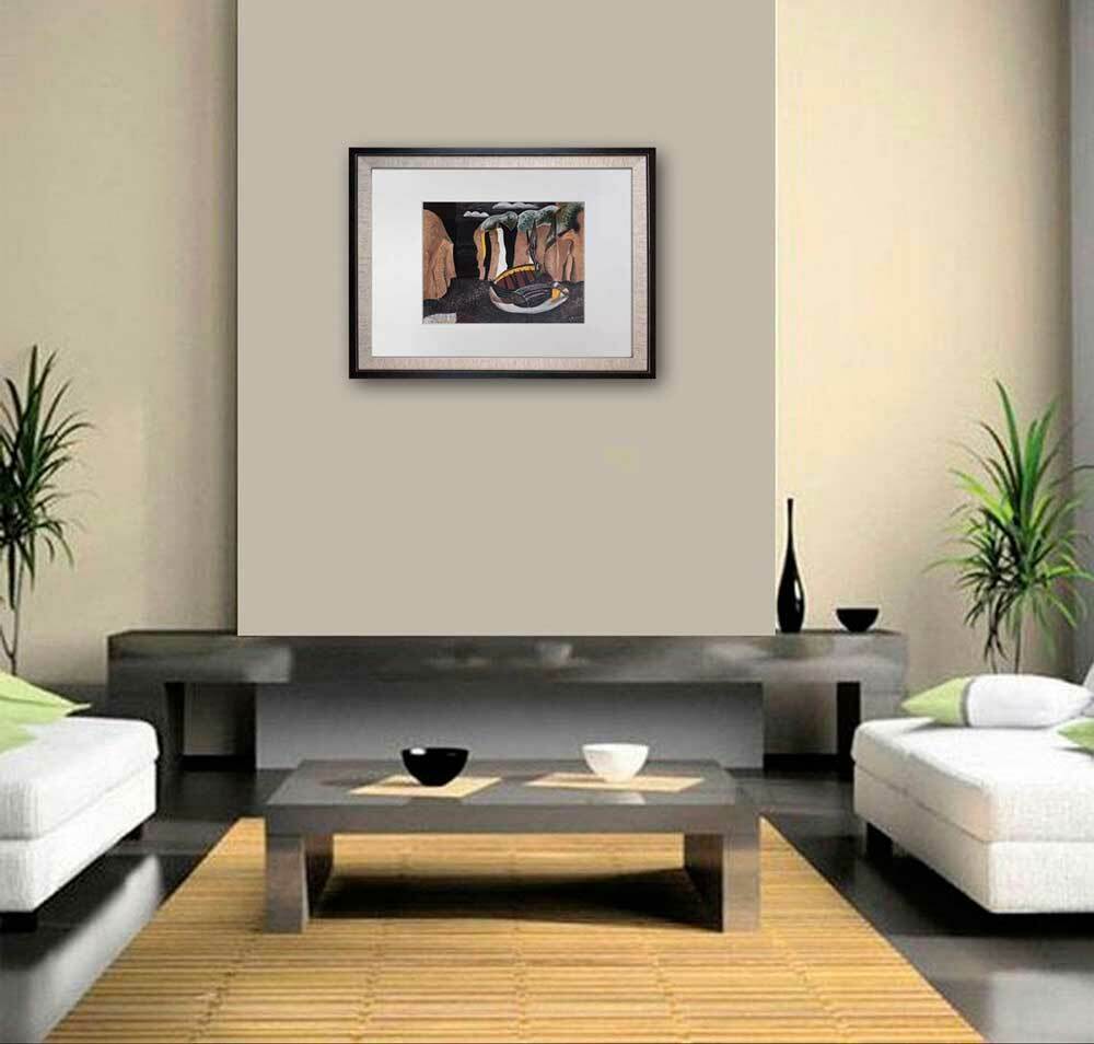 Georges BRAQUE Limited Edition Lithograph SIGN "Les Falaises"w/Archival Frame
