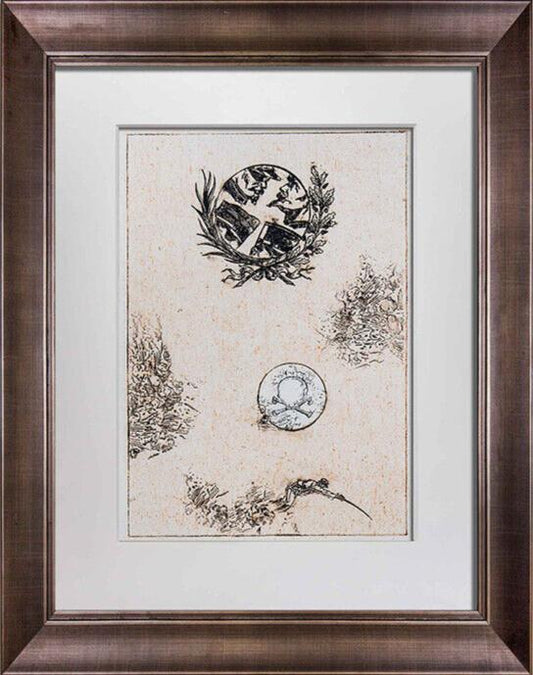 Max Ernst LITHOGRAPH Original Numbered LIMITED Ed. "All quiet on line" w/Frame