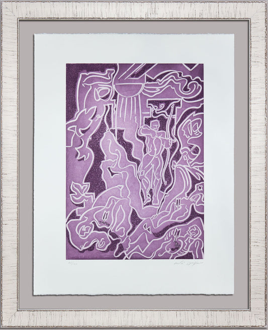 Andre MASSON Etching in Aquatint ~ Hand SIGNED - Ltd EDITION 89/120 w/Frame