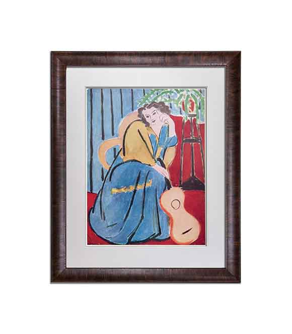 Henri Matisse Lithograph "Femme Assise Et Guitare"