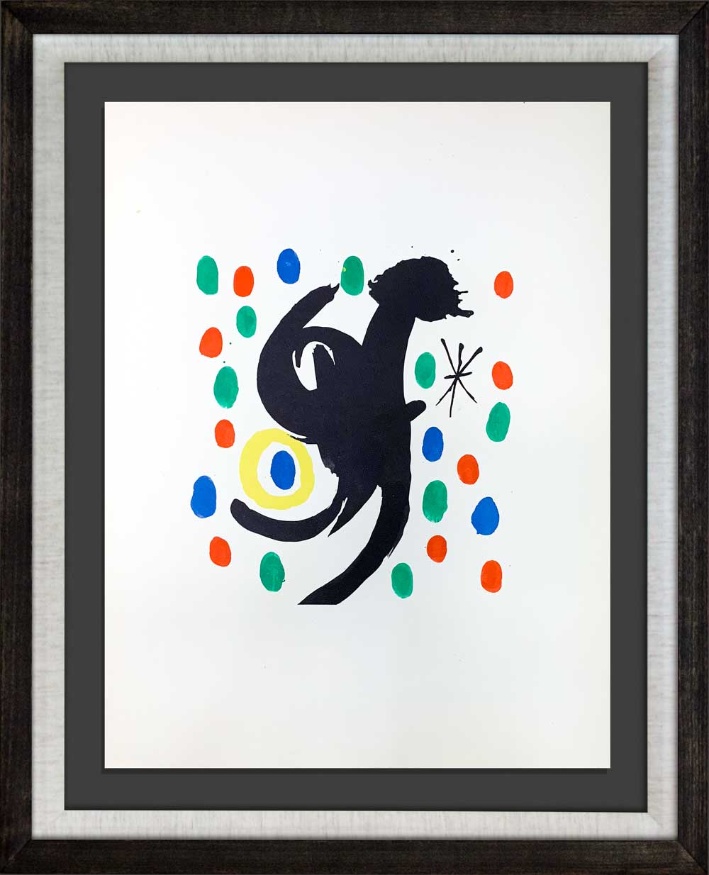Joan MIRO Original COLOR Lithograph Watermark Guarro LTD w/Frame