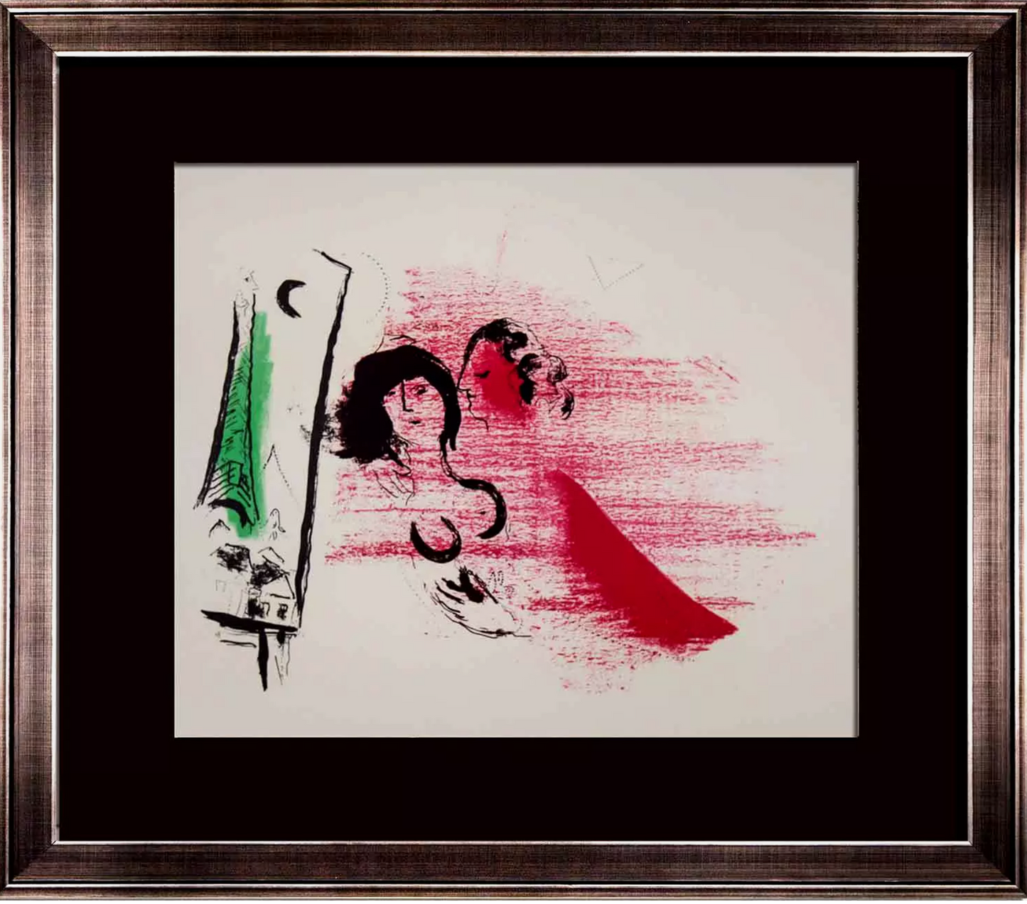 Marc Chagall Lithograph "Le Tour Eiffel Verte"