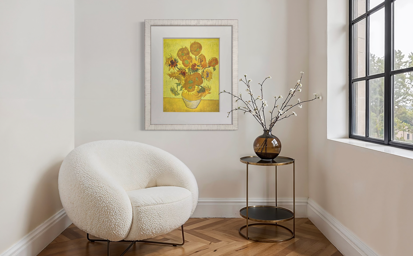 Vincent Van GOGH Lithograph Ltd. Ed. Sign "Sunflowers" 1937 w/Archival Frame