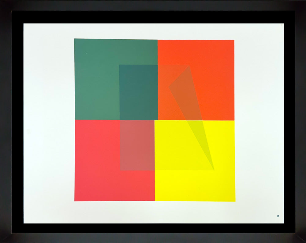 Josef Albers Original Silkscreen [XVII-1b] LTD Ed. Color Study w/Frame Include
