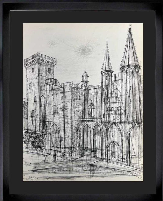Jean CARZOU Lithograph Numbered LIMITED Ed. "Ruins...Sade".. SIGN w/FRAME