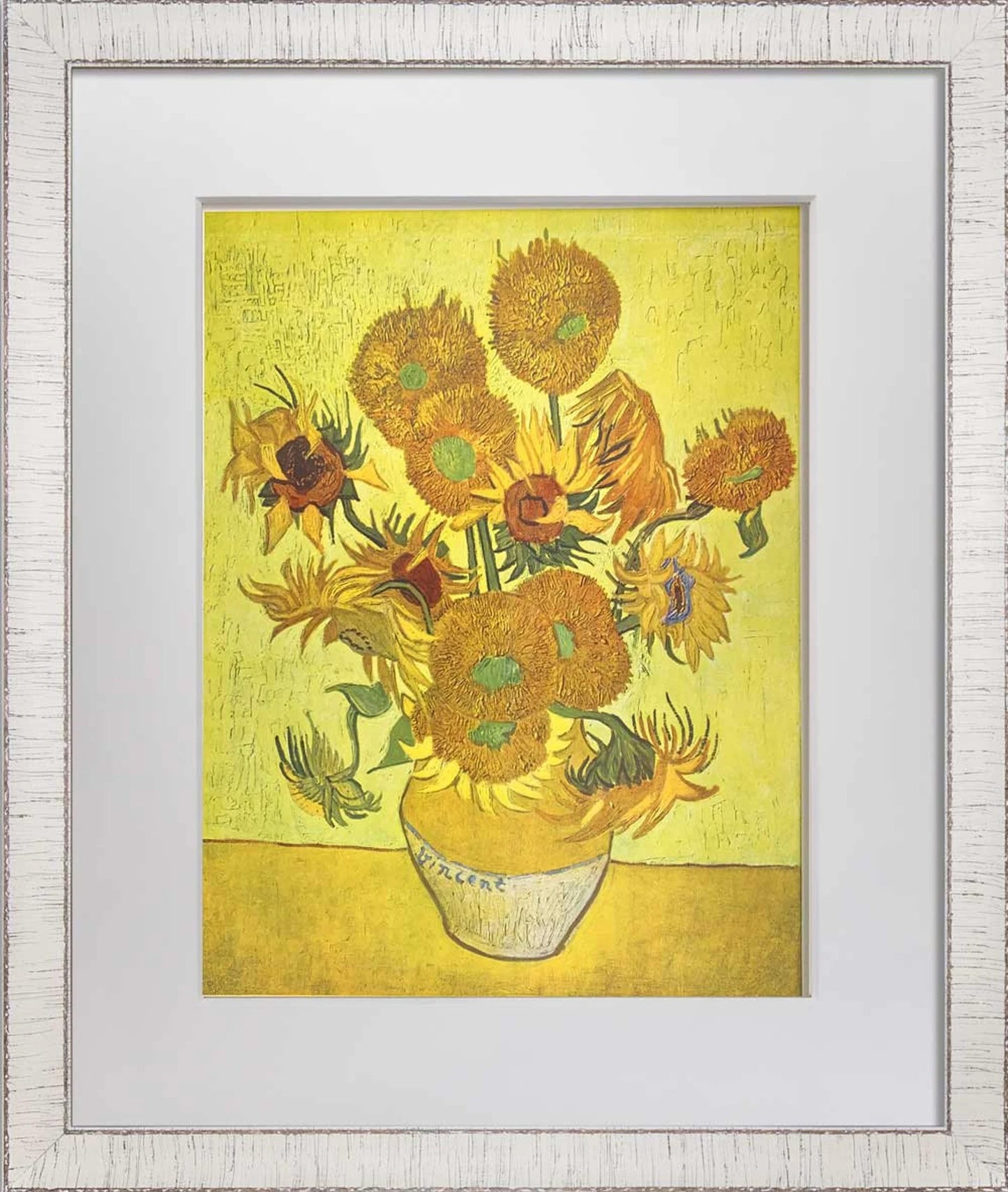 Vincent Van GOGH Lithograph Ltd. Ed. Sign "Sunflowers" 1937 w/Archival Frame