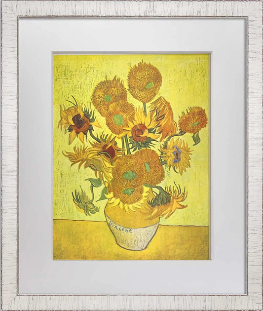 Vincent Van GOGH Lithograph Ltd. Ed. Sign "Sunflowers" 1937 w/Archival Frame