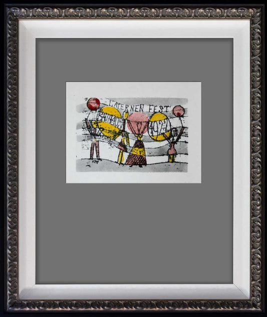 Paul KLEE Lithograph Color LIMITED Ed. “Lanternenfest Bauhaus" w/Archival Frame