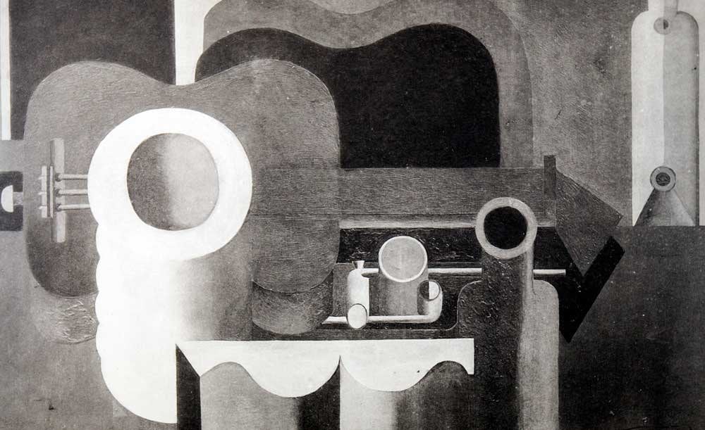 Le CORBUSIER Lithograph SIGNED "Still Life with Guitar" Ltd. Ed w/Frame