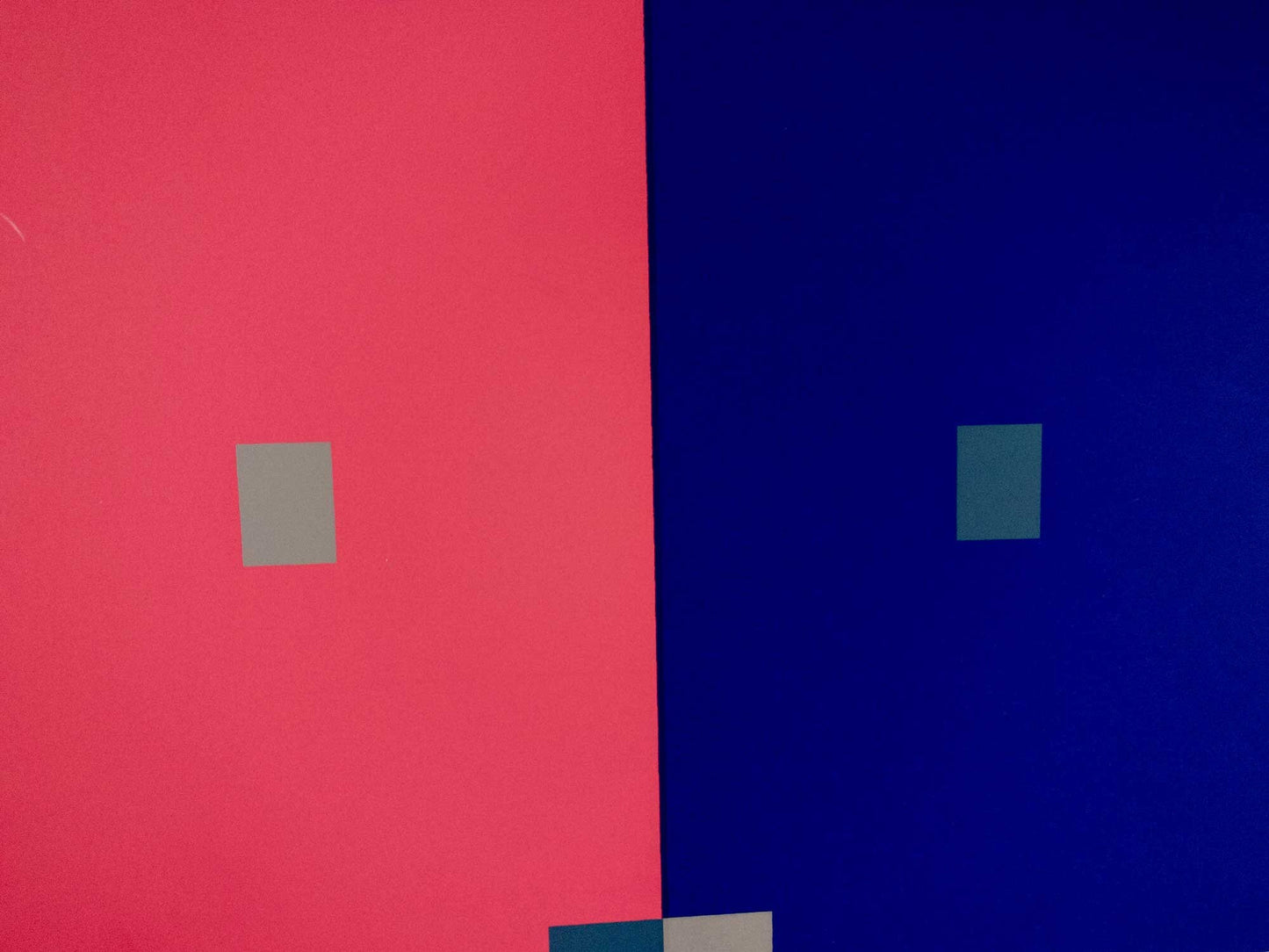 Josef ALBERS Original SILKSCREEN 1963 [VII-4b] Red/Blue w/Custom Frame