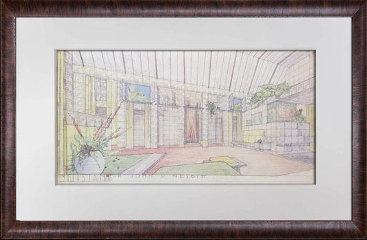 Frank Lloyd WRIGHT Lithograph SIGN "Sijistan" Remodel for Charles Ennis House