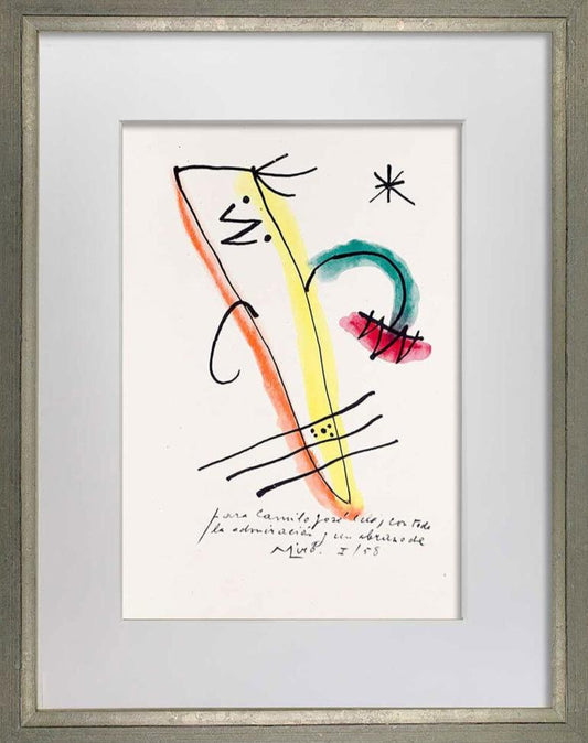 Joan MIRO Original Lithograph SIGNED & Inscribed "...Cela" w/FRAME & Cat.Ref c56