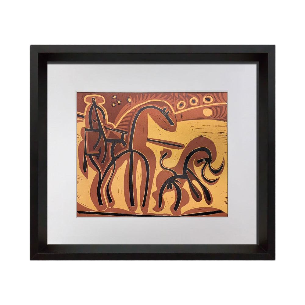 Pablo Picasso LINOGRAVURE Limited Edition "Picador et Taureau" +Custom FRAMING