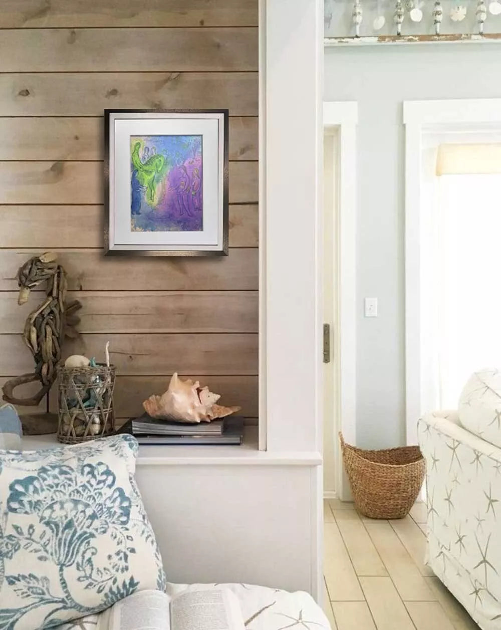 Marc CHAGALL Color Lithograph LIMITED Ed. "Arrival of Dionysophanes w/Frame